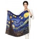 100% Silk Scarf, Large, Vincent van Gogh, The Starry Night