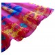 100% Silk Scarf, Oblong, Georgette, Dance In The Wind, Rose