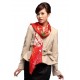 100% Ultrafine Wool Scarf, Oblong by Color Focus, Red