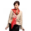 100% Ultrafine Wool Scarf, Oblong by Color Focus, Red