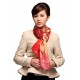 100% Ultrafine Wool Scarf, Oblong by Color Focus, Red
