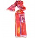 100% Ultrafine Wool Scarf, Oblong by Leisure, Red