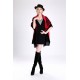 Blended Cashmere Shawl with Fringe Trim, Red & Black