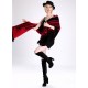 Blended Cashmere Shawl with Fringe Trim, Red & Black
