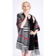 Blended Cashmere Shawl with Fringe Trim, British Plaid