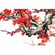 Grace Art, Extra Large, Oblong Asian Silk Embroidery Art Wall Hanging, Wide Format, Plum Blossom