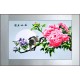 Grace Art, Large Asian Silk Embroidery Art Wall Hanging, Peony