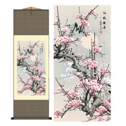 Grace Art Asian Wall Scroll, Plum Blossom