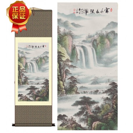 Grace Art Asian Wall Scroll, Infinite Mountain River