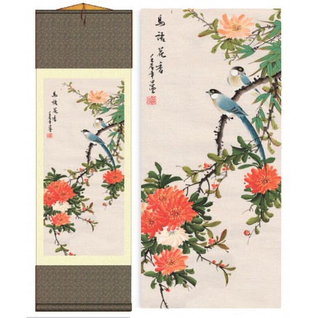 Grace Art Asian Wall Scroll, Birds