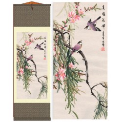 Grace Art Asian Wall Scroll, Birds