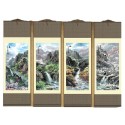 Grace Art Asian Wall Scroll, Set of 4, Four Seasons