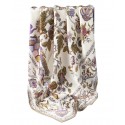 100% Silk Scarf, Extra-Large, Beanstalk, Creme with Taupe Trim