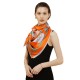 100% Silk Scarf, Extra-Large, Tags And Tassles, Orange