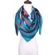 100% Silk Scarf, Extra-Large, Tags And Tassles, Blue-Green
