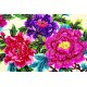 Grace Art Asian Paper Cutting Wall Scroll, Peonies