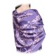 100% Silk Scarf, Extra-Large, Royal PIne Cone, Purple