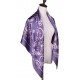 100% Silk Scarf, Extra-Large, Royal PIne Cone, Purple