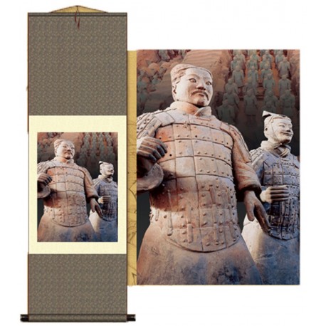 Grace Art Asian Wall Scroll, Terra Cotta Soldiers