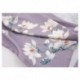 Grace Silk 100% Silk Short Robe Kimono, Winter Blossoms, Lavender