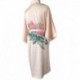 Grace Silk 100% Silk Short Robe Kimono, Peony, Peach