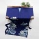 Grace Silk 100% Silk Short Robe Kimono, Lotus Seed, Blue