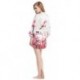 Grace Silk 100% Silk Mini Kimono, Plum Blossoms In The Snow, White