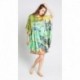 Grace Silk 100% Silk Nightgown, Van Gogh Irises, Yellow