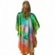Grace Silk 100% Silk Nightgown, Love Bird Paradise, Multicolored