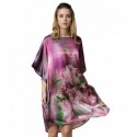 Grace Silk 100% Silk Nightgown, Peony Paradise, Purple