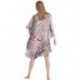 Grace Silk 100% Silk Nightgown, Plum Blossoms in Winter, Sliver
