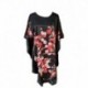 Grace Silk 100% Silk Nightgown, Winter Blossoms, Black