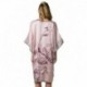 Grace Silk 100% Silk Nightgown, Hand Painted Peony & Bamboo Leaves, Purple