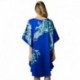 Grace Silk 100% Silk Nightgown, Hand Painted Blue Crane, Blue