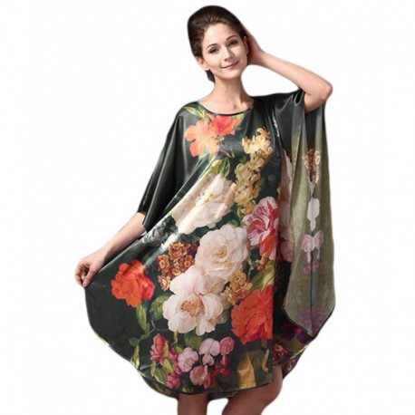 Grace Silk 100% Silk Nightgown, Luoyang National Peony Garden