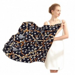 100% Silk Scarf With Hand Rolled Edges, Large, Polka Dotted Belts & Tassels, Black