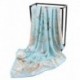 100% Silk Scarf With Hand Rolled Edges, Large, Jeweled Pegasus, Light Blue