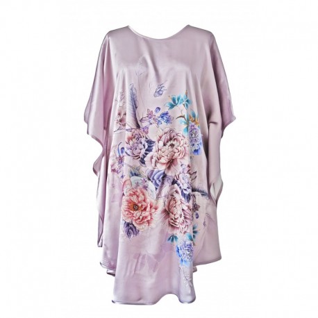 Grace Silk 100% Silk Nightgown, Peony Garden