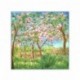 100% Silk Scarf With Hand Rolled Edges, Large, Claude Monet, Springtime at Giverny