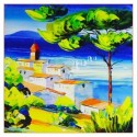 100% Silk Scarf With Hand Rolled Edges, Large, Greek City