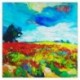100% Silk Scarf With Hand Rolled Edges, Large, Boyan Dimitrov, Flower Fields