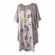 Grace Silk 100% Silk Nightgown, Summer Garden, Purple Silver