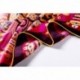 100% Silk Scarf, Extra-Large, Desert Theme (Dun Huang), Purple/Orange