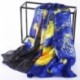 100% Silk Scarf, Oblong, With Hand Rolled Edges, Vincent van Gogh, The Starry Night