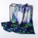 100% Silk Scarf, Oblong, With Hand Rolled Edges, Claude Monet, Summer Water Lilies