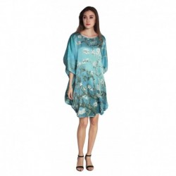 Grace Silk 100% Silk Nightgown, Vincent van Gogh, Almond Blossom